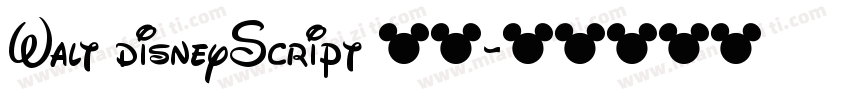 Walt disneyScript 字体字体转换
